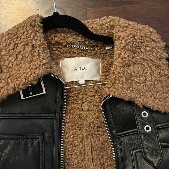 ALC Leather Bomber Jacket - Picture 2 of 8